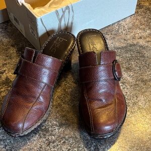 Brown Leather Slip-On Shoes
